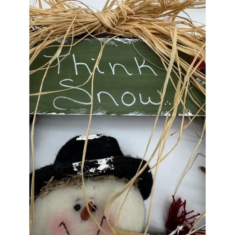 Decorative snowman wreath 